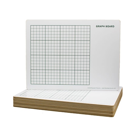 Flipside 9 x 12 Two Sided Graph Board 12 Pack 34659