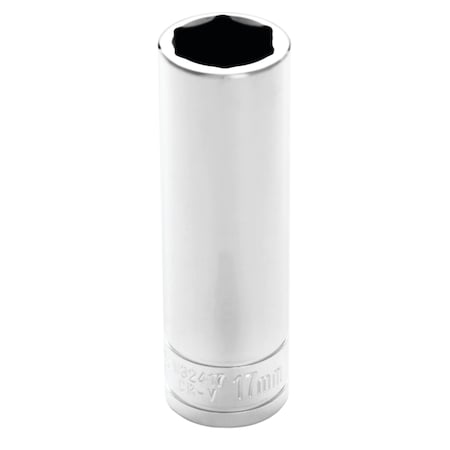 Performance Tool 1/2 In Dr. Deep Socket 17Mm Socket Dp 17Mm, W32417 W32417
