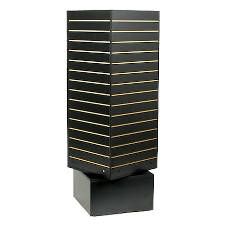 Specialty Store Services Slatwall Display, Black, 4-Way, 60 in H 3676BK