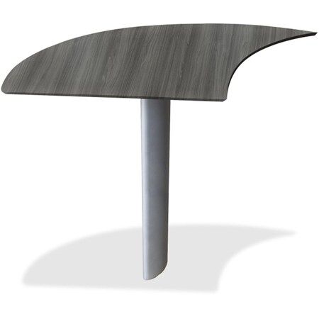 Mayline Medina - Curved Desk Extension - Gray MLNMNEXTLLGS