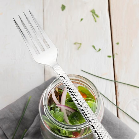 Smarty Had A Party Shiny Metallic Silver Hammered Plastic Forks (1000 Forks), 1000PK 2658-CASE