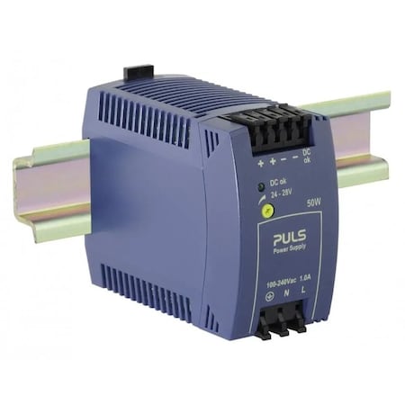 Puls Din Rail Power Supplies for 1-Phase System, 24V, 2.1A, Conformal Coating ML50.109