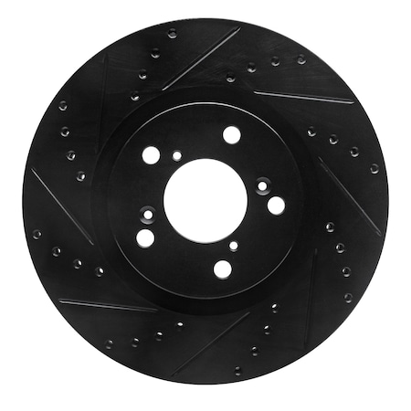 Dynamic Friction Co DFC Brake Rotor - Drilled and Slotted - Black 633-59056L