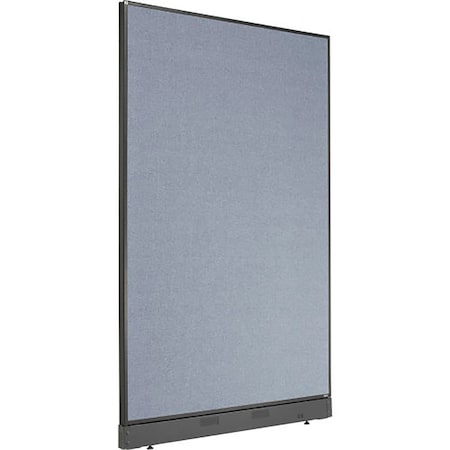 Global Industrial Interion Non-Electric Office Partition Panel with Raceway, 48-1/4"W x 100"H, Blue 695789NBL