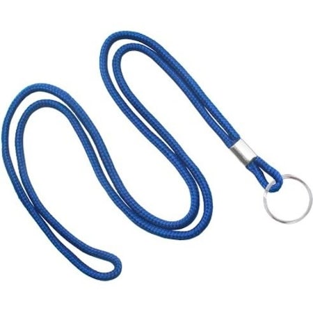 Brady LANYARD STANDARD, ROYAL BLUE, ROUND WOVEN LANYARD W/NICKEL PLATED STEEL, SPLIT RING 2135-3102
