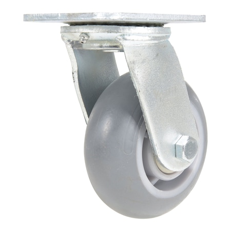 Vestil Thermoplastic Swivel Rigid Caster 5 In. Diameter x 2 In. Width 551 Lb. Capacity Light Gray CST-VE-5X2TPR-S