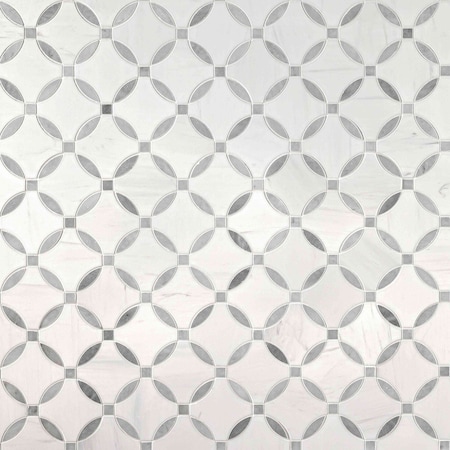 Msi Bianco Dolomite Lola Sample Polished Marble Mosaic Floor And Wall Tile ZOR-MD-0576-SAM