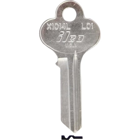 Kaba Ilco Lori Nickel Plated House Key, LO1 / X1014L, 10PK AL0109600B