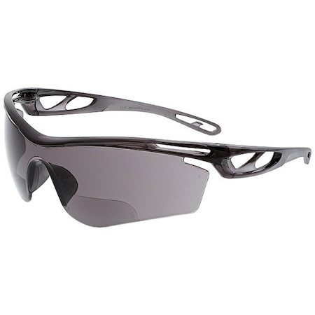 Mcr Safety Checklite(R) CL4 Reader Safety Glasses, Clear Wraparound Frame, 1.0 Diopter, Gray Lens, Universal CL4H10GPF