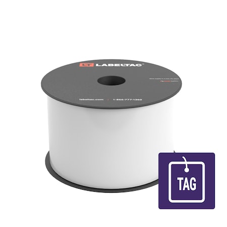Labeltac Tear-Resistant Tag Stock 3in x 100ft LT4/LTPX, White LT302TAG