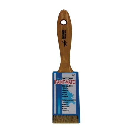 Arroworthy Paint-Mate 1.5 in. Chiseled White China Bristle Paint Brush 1808047