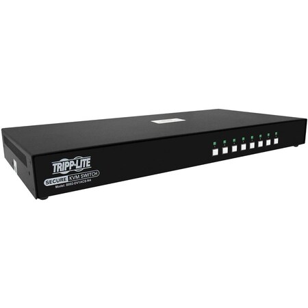 Tripp Lite by Eaton Secure KVM Switch, 8-Port, Single Head, DVI to DVI, NIAP PP4.0, Audio, CAC, TAA B002-DV1AC8-N4
