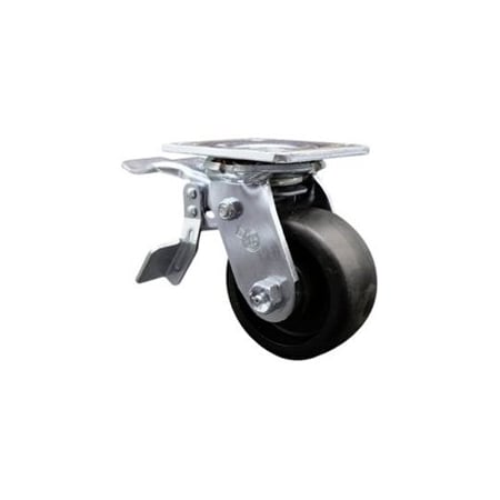 Service Caster 4 Inch Glass Filled Nylon Swivel Caster with Ball Bearing and Total Lock Brake SCC-TTL30S420-GFNB