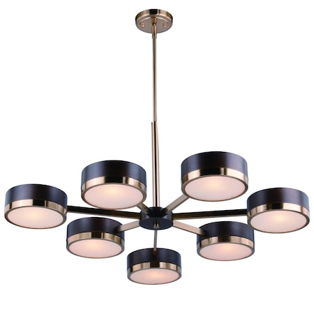 Vaxcel Madison 7 Light Bronze Mid-Century Modern Chandelier H0219