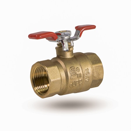 Everflow FIP Full Port Ball Valve with T-Handle, Brass 1" 615T001-NL