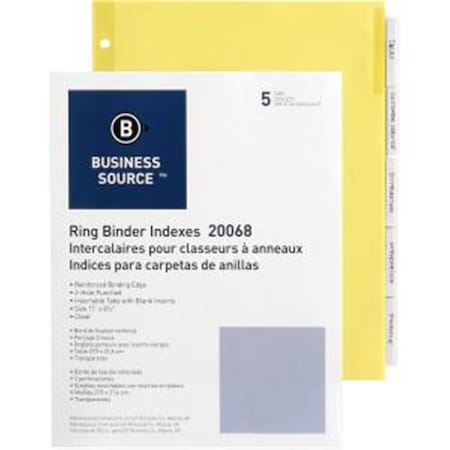 Business Source Buff Stock Ring Binder Indexes - 5 Divider BSN20068BX