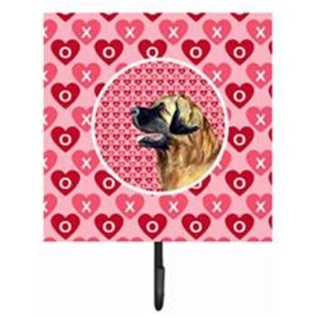 Carolines Treasures 4.25 x 7 in. Leonberger Valentines Love and Hearts Leash Or Key Holder LH9168SH4