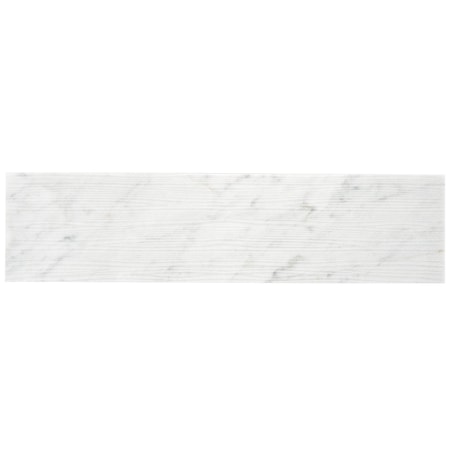 Apollo Tile Artisana 3x12 in. White Textured Bianco Carrara Etched Linear Wave Elongated Subway Tile, 20PK APLEFT8802CAA