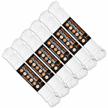 Xpose Safety Plastic Clothes Line 5/32inx50ft, 6PK PCL532-50-6-X-S