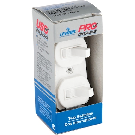Leviton Single Pole White 15A Quiet Duplex Switch R62052242WS