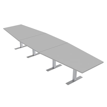 Skutchi Designs 16 Person Conference Table With Power Unit | 16' Hexagon Table | Harmony Series HAR-HEX.IR-48X192-T-U779-NA