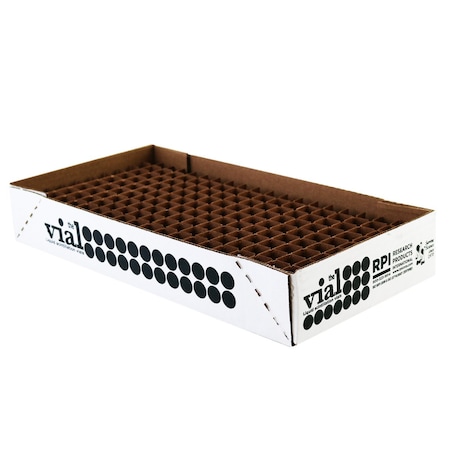 Rpi Scintillation Vial Trays with Partitions for Mini-Vials, 200 Vial Capacity, 5 Sets per Package, 5PK 347005