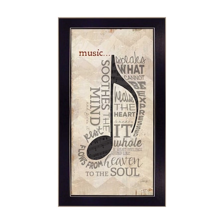 Homeroots Music 6 Black Framed Print Wall Art 405192