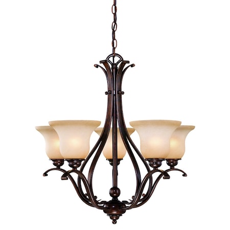 Vaxcel Monrovia 5 Light Bronze Chandelier CH35405RBZ/B