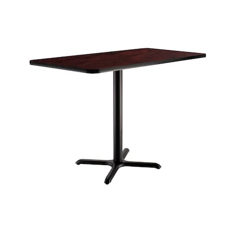 Global Industrial Interion Counter Height Restaurant Table, 48"L x 30"W x 36"H, Mahogany 695850MH