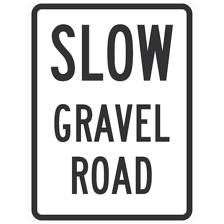 Lyle Slow Gravel Road, 18x24, Non-Reflective, White G-11334-NA_18x24