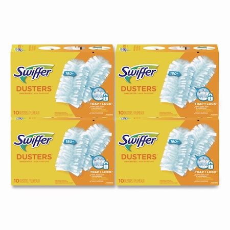 Swiffer Refill Dusters, Dust Lock Fiber, Light Blue, Unscented, PK40, 40PK 21459