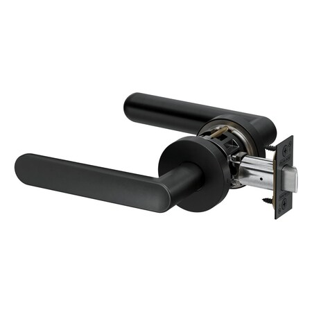 Schlage Grade 2 Passage Tubular Lock, Non-Keyed, Selena Lever, A Rose, Matte Black Finish PT10 SELA 622