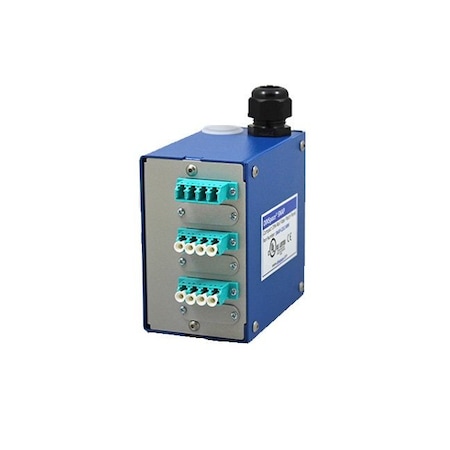 Dinspace SNAP Compact Fiber Optic Patch Panel with 3ea. Multimode OM SNAP-12LC-MM OM3/OM4
