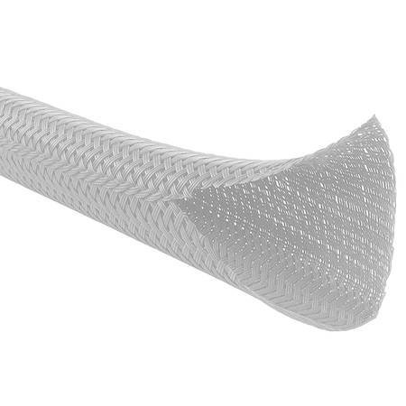 Kable Kontrol Wrap Around Cable Sleeving, 1 in Inside Dia., 25 ft, Halogen Free Polyester, Platinum Gray BSSCE1.00-PG-25