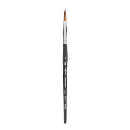 Princeton Aqua Elite Long Round Brush, Synthetic Bristles, Short Handle Watercolor Paintbrush, Size 8 P4850LR8
