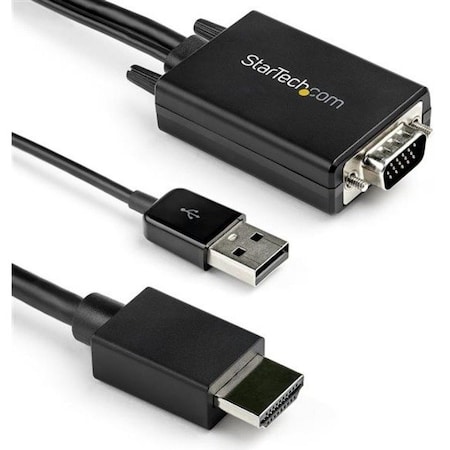 Startech.Com VGA TO HDMI CONVERTER CABLE TO CONNECT ANY VGA DEVICE TO ANY HDMI DISPLAY - INTE VGA2HDMM2M