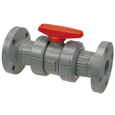 Nibco F51Tb-V 1-1/4 Flange True Union Ball Valve Fkm CPVC Mod-D MB931AB