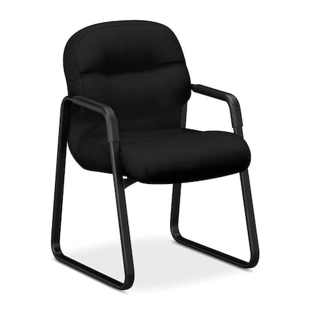 The Hon HON2093CU10T Pillow-Soft Guest Chair with Arms, Black H2093.CU10.T