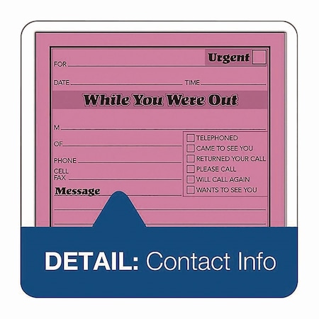 Adams Business Forms While You Were Out Memo Pad, One-Part No Copies, 4.25 x 5.5, 50 Forms/Pad, 6PK 9711NEON