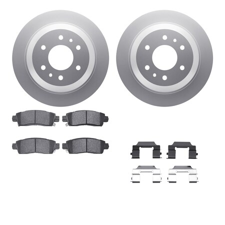 Dynamic Friction Co DFC GEOSPEC Coated Rotors with 5000 Brake Pads - Ceramic and Hardware 4512-48122