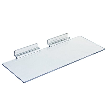 Azar Displays Acrylic Slatwall Shoe Shelf, 10"W x 4"D, Clear, 10PK 556003-CLR-10PK