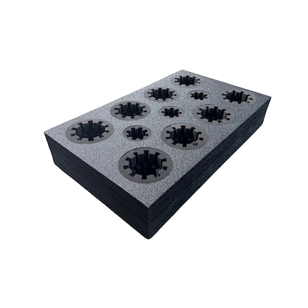 Epe Usa Floral Arrangement Transport Tray, Black 11 Holes, 40 x 24 x 7 in, Adjustable for 2-6 inch Vases E07667