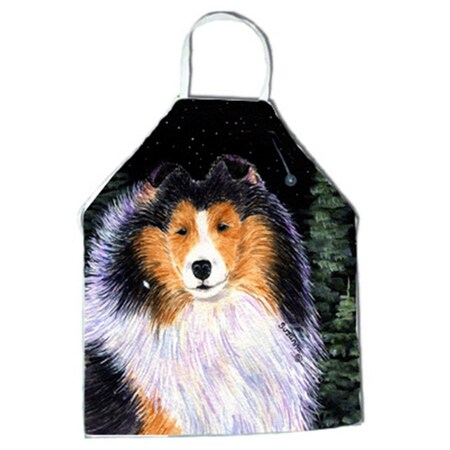 Carolines Treasures Starry Night Collie Apron - 27 x 31 in. SS8491APRON