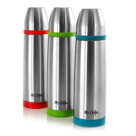 Mr Coffee Mr. Coffee Altona 3 Piece 27 Ounce Stainless Steel Thermal Travel Bottles in Assorted Colors 107322.01