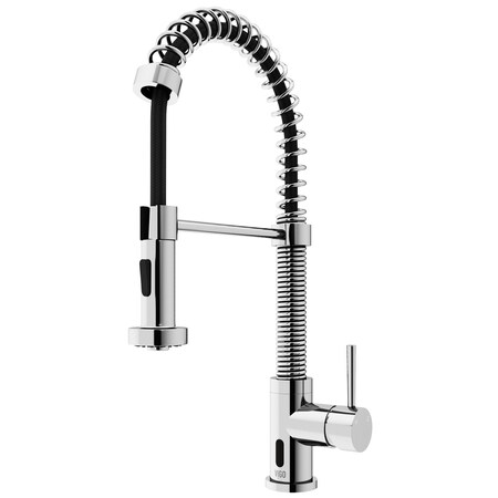 Vigo Edison Single Handle Pull-Down Sprayer Kitchen Faucet Set with Touchless Sensor in Chrome VG02001CHS