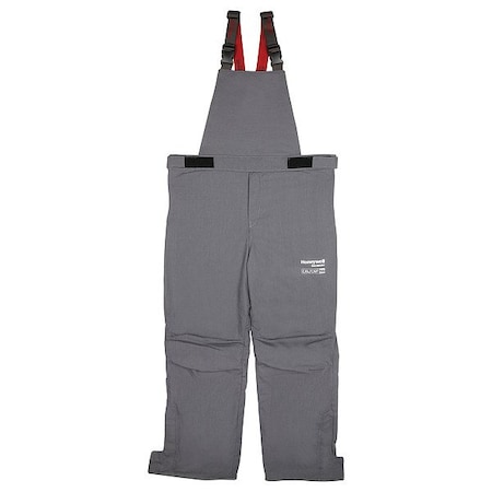 Salisbury Bib Overalls, 22.3 oz/sq yd Fabric Weight, 30 in Inseam, Gray/Red, 4XL ACB100RG4X