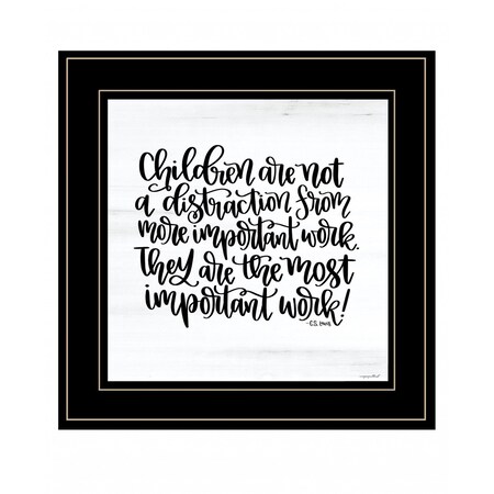 Homeroots The Most Important Work 4 Black Framed Print Wall Art 407634