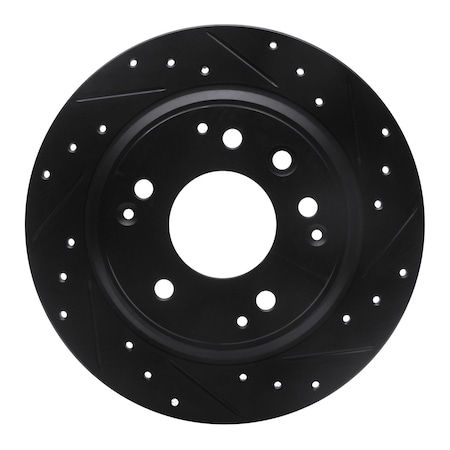 Premium Black Drilled & Slotted Brake Rotor, Disc Brake Rotor,