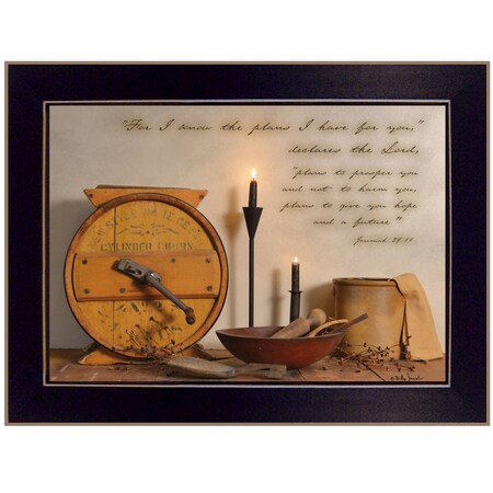 Homeroots The Plans I Have For You 1 Black Framed Print Wall Art 415241