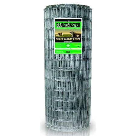 Rangemaster Sheep and Goat Fence, 100 ft L, 48 in H, 4 x 4 in Mesh, 13 Gauge, Zinc 6964